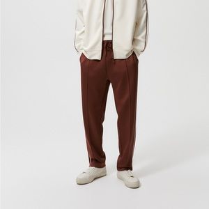 Zara Maroon Side Stripe Track Pants